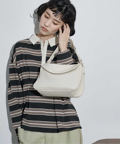 THE YOn（ザヨン）の「フラップスクエアショルダーバッグ（ショルダーバッグ・レディース・ライム/ブラウン/ブラック/アイボリー・FREE）」の22枚目の写真