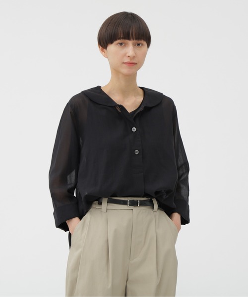 マーガレットハウエルコットンシフォンシャツ COTTON SILK CHIFFON SHIRT | MARGARET HOWELL（マーガレット