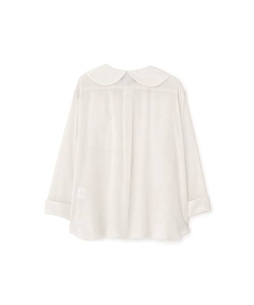 MARGARET HOWELL（マーガレットハウエル）の「COTTON SILK CHIFFON（シャツ/ブラウス・レディース・アイボリー/ブラック・1/2）」の6枚目の写真