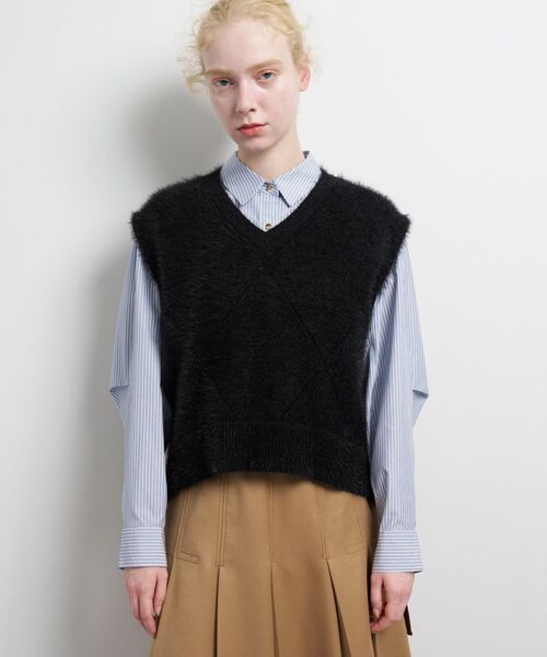 シャギーアイレットベスト（ニット/セーター）｜LANVIN en Bleu