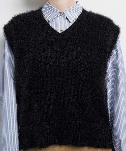 シャギーアイレットベスト（ニット/セーター）｜LANVIN en Bleu