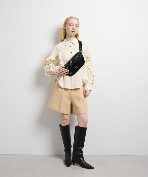 未使用品✨LANVIN ランバンオンブルー ボディバッグ ウエストポーチ リボン セール】パデッドボディバッグ（ボディバッグ/ウエストポーチ