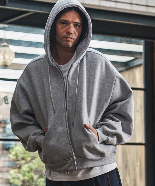 mpa3898- ビッグフーデッド裏起毛ZIPパーカー（パーカー）｜CAMBIO