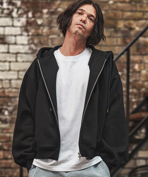 mpa3898- ビッグフーデッド裏起毛ZIPパーカー（パーカー）｜CAMBIO