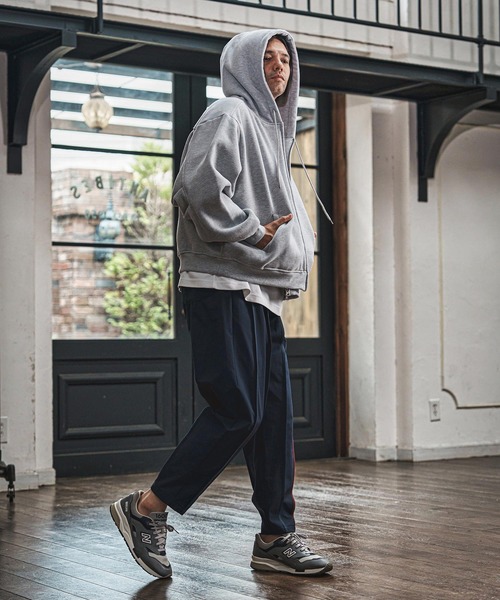 mpa3898- ビッグフーデッド裏起毛ZIPパーカー（パーカー）｜CAMBIO