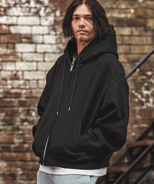 mpa3898- ビッグフーデッド裏起毛ZIPパーカー（パーカー）｜CAMBIO