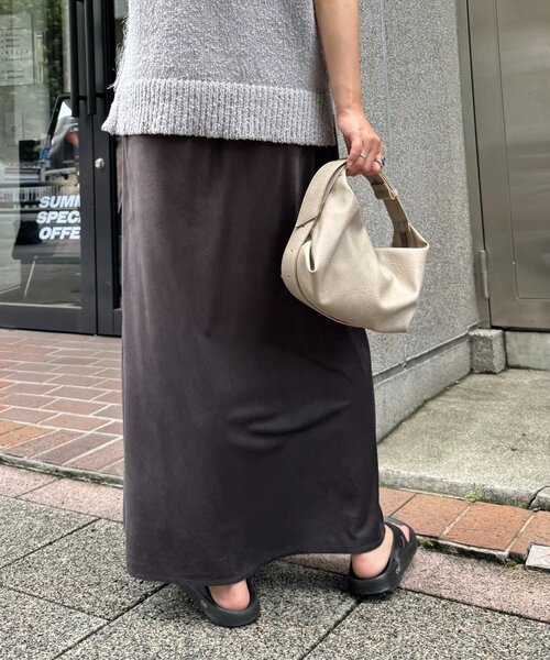 CIAOPANIC TYPY（チャオパニックティピー）の「スウェードスカート（スカート・レディース・チャコールグレー/ベージュ/キャメル・SMALL/MEDIUM）」の7枚目の写真
