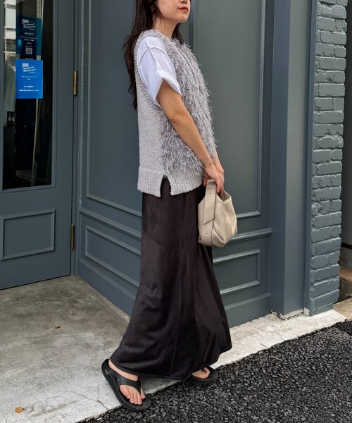 CIAOPANIC TYPY（チャオパニックティピー）の「スウェードスカート（スカート・レディース・チャコールグレー/ベージュ/キャメル・SMALL/MEDIUM）」の9枚目の写真