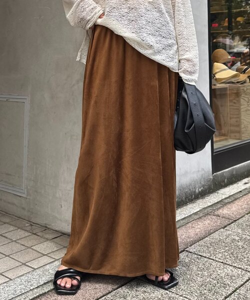 CIAOPANIC TYPY（チャオパニックティピー）の「スウェードスカート（スカート・レディース・チャコールグレー/ベージュ/キャメル・SMALL/MEDIUM）」の17枚目の写真