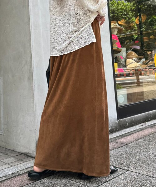 CIAOPANIC TYPY（チャオパニックティピー）の「スウェードスカート（スカート・レディース・チャコールグレー/ベージュ/キャメル・SMALL/MEDIUM）」の19枚目の写真