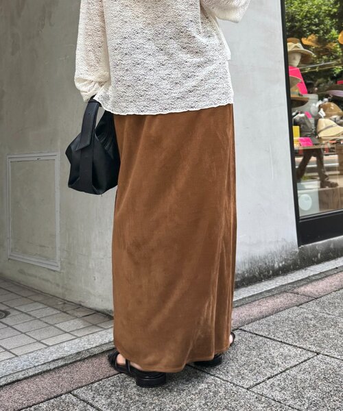 CIAOPANIC TYPY（チャオパニックティピー）の「スウェードスカート（スカート・レディース・チャコールグレー/ベージュ/キャメル・SMALL/MEDIUM）」の20枚目の写真