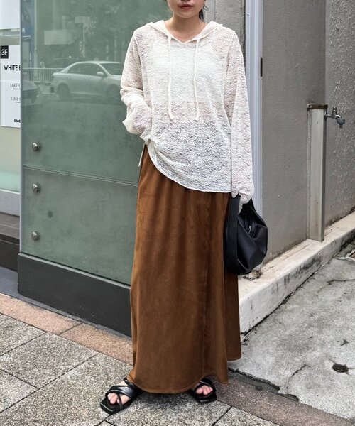 CIAOPANIC TYPY（チャオパニックティピー）の「スウェードスカート（スカート・レディース・チャコールグレー/ベージュ/キャメル・SMALL/MEDIUM）」の21枚目の写真