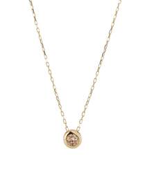 美品シエナロゼ K10YG一粒ダイヤ0.07ct⁠ネックレス　SIENAミル打ち 美品シエナロゼ K10YG一粒ダイヤ0.07ct⁠ネックレス SIENAミル打ち 美品