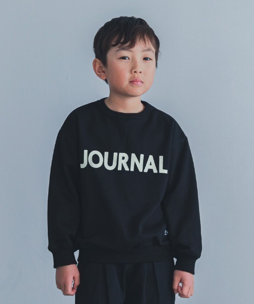 ZERO standerd（ゼロスタンダード）の「zero standard/ゼロスタンダード JOURNAL　トレーナー（スウェット・キッズ・ブラック/パープル/サンドベージュ・160cm/150cm/140cm/130cm/120cm/110cm/100cm）」の2枚目の写真