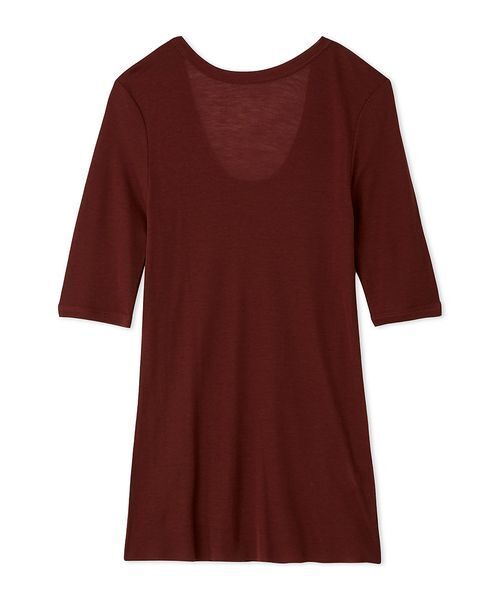 Mila Owen(ミラオーウェン)の「ボートネック後ろあきハーフスリーブT(Tシャツ/カットソー・レディース・ホワイト/ボルドー/ブラック/ライトブルー・0/1)」の14枚目の写真