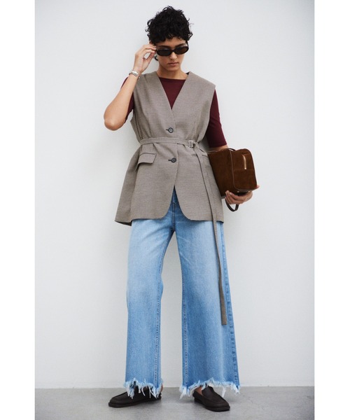 Mila Owen(ミラオーウェン)の「ボートネック後ろあきハーフスリーブT(Tシャツ/カットソー・レディース・ホワイト/ボルドー/ブラック/ライトブルー・0/1)」の20枚目の写真