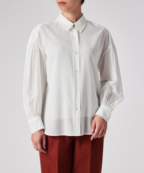 Paul Smith（ポールスミス）の「ウィメンズ クラシック ホワイト ブラウス / 255028 360B（シャツ/ブラウス・レディース・オフホワイト・40）」の6枚目の写真
