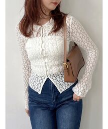 dazzlin | シュリンクレースコンパクトシャツ(シャツ/ブラウス)