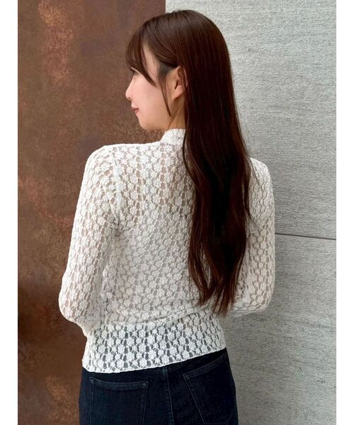 dazzlin（ダズリン）の「シュリンクレースコンパクトシャツ（シャツ/ブラウス・レディース・オフホワイト/ブラック・FREE）」の19枚目の写真