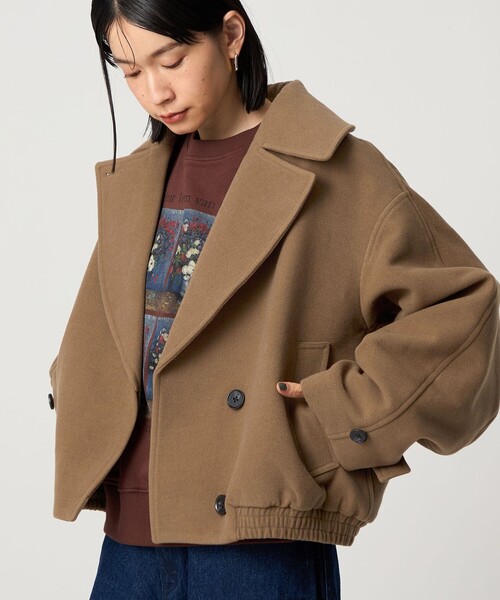 CITEN＞ウールライクショートトレンチブルゾン（ブルゾン）｜CITEN