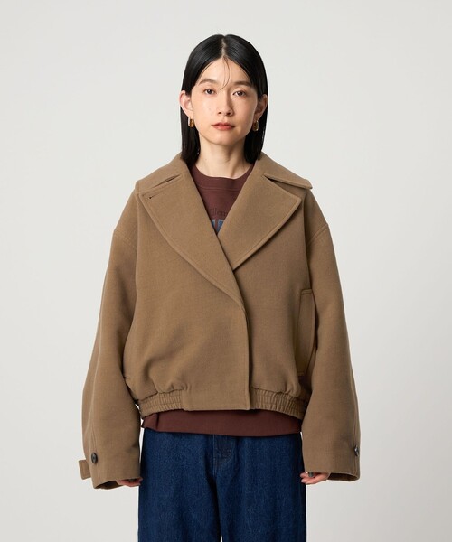 CITEN シテン　トレンチライクブルゾン　トレンチコート　ショートトレンチ セール】＜CITEN＞トレンチライクショートブルゾン（トレンチコート