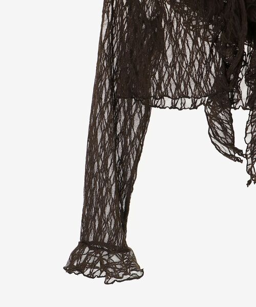 MAJESTIC LEGON(マジェスティックレゴン)の「フード付きフリルカーデ(カーディガン/ボレロ・レディース・ブラウン/ブラック/オフホワイト/ホワイト系その他2・MEDIUM)」の20枚目の写真