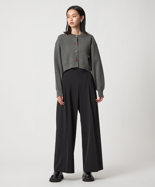 EMMEL REFINES（エメルリファインズ）の「＜EMMEL REFINES＞EM HW ビジュー ミニ カーディガン（カーディガン/ボレロ・レディース・ネイビー/イエロー/グレー・FREE）」の7枚目の写真