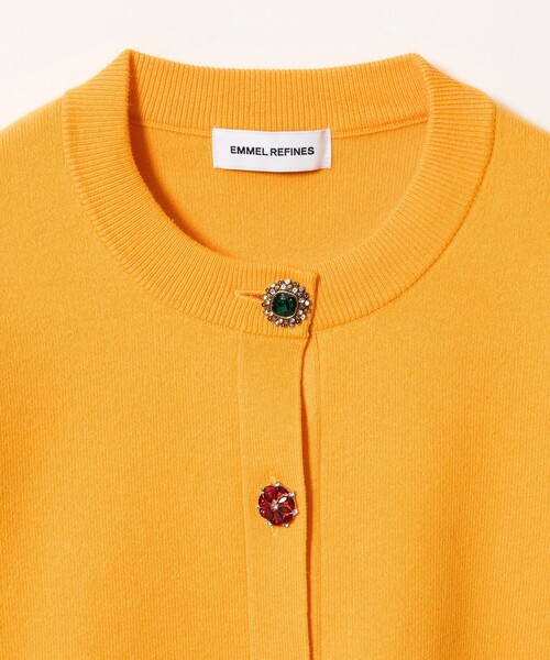 EMMEL REFINES（エメルリファインズ）の「＜EMMEL REFINES＞EM HW ビジュー ミニ カーディガン（カーディガン/ボレロ・レディース・ネイビー/イエロー/グレー・FREE）」の9枚目の写真