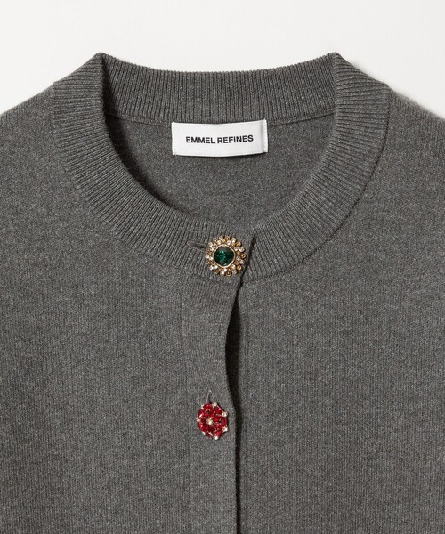 EMMEL REFINES（エメルリファインズ）の「＜EMMEL REFINES＞EM HW ビジュー ミニ カーディガン（カーディガン/ボレロ・レディース・ネイビー/イエロー/グレー・FREE）」の15枚目の写真