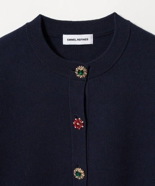 EMMEL REFINES＞EM HW ビジュー ミニ カーディガン（カーディガン