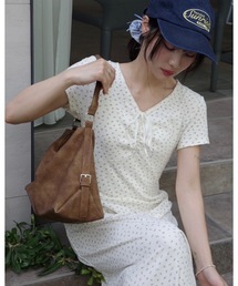 JUMELLE | 小花柄リブワンピース(ワンピース)