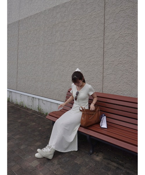 JUMELLE（ジュメロ）の「小花柄リブワンピース（ワンピース・レディース・アイボリー・FREE）」の3枚目の写真