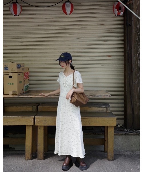 JUMELLE（ジュメロ）の「小花柄リブワンピース（ワンピース・レディース・アイボリー・FREE）」の11枚目の写真