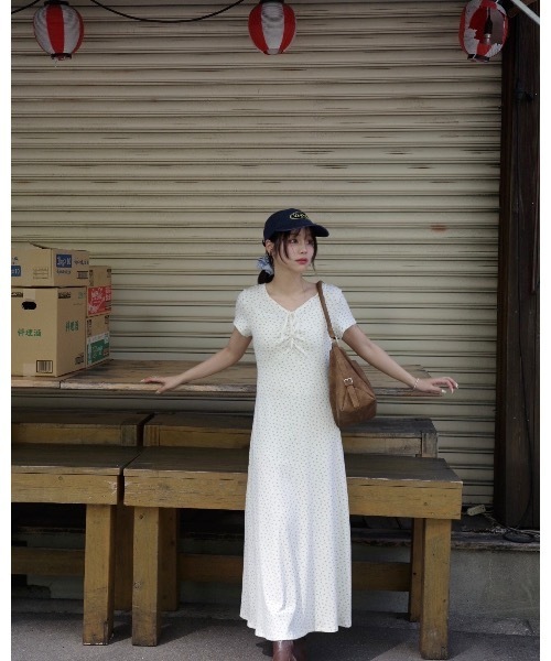 JUMELLE（ジュメロ）の「小花柄リブワンピース（ワンピース・レディース・アイボリー・FREE）」の12枚目の写真