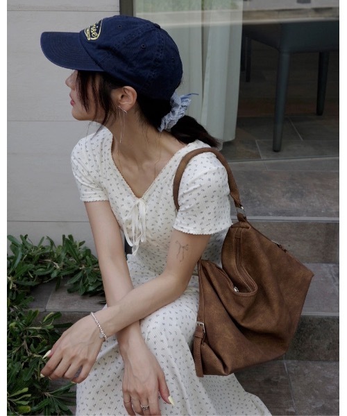 JUMELLE（ジュメロ）の「小花柄リブワンピース（ワンピース・レディース・アイボリー・FREE）」の14枚目の写真