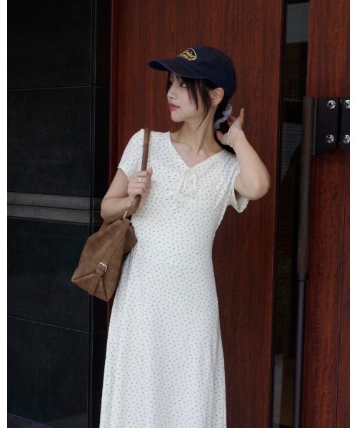 JUMELLE（ジュメロ）の「小花柄リブワンピース（ワンピース・レディース・アイボリー・FREE）」の16枚目の写真