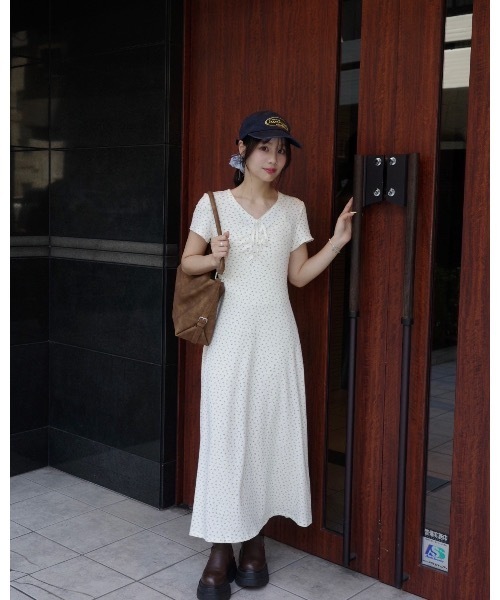 JUMELLE（ジュメロ）の「小花柄リブワンピース（ワンピース・レディース・アイボリー・FREE）」の17枚目の写真