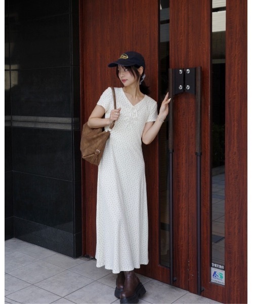 JUMELLE（ジュメロ）の「小花柄リブワンピース（ワンピース・レディース・アイボリー・FREE）」の18枚目の写真