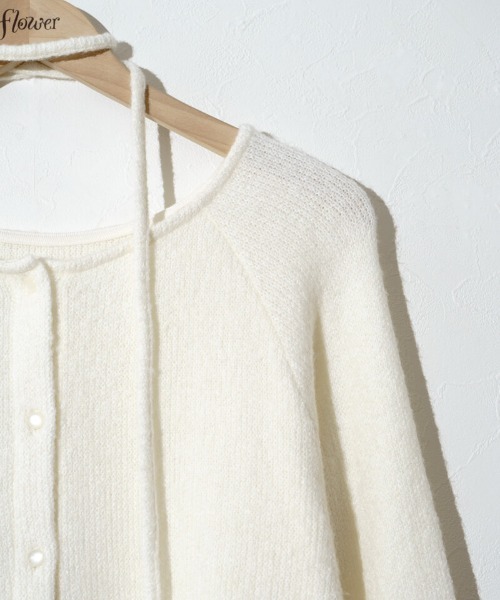 flower（フラワー）の「リボンチョーカーニット（ニット/セーター・レディース・グレー・FREE）」の14枚目の写真