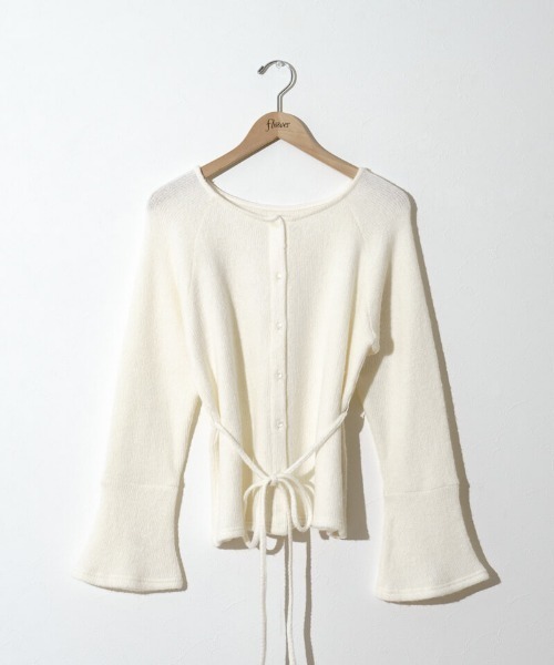 flower（フラワー）の「リボンチョーカーニット（ニット/セーター・レディース・グレー・FREE）」の16枚目の写真