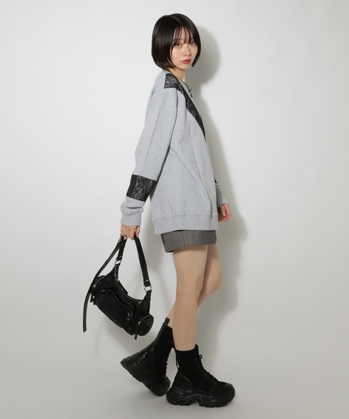 PAGEBOY(ページボーイ)の「Wベルトストライプショートパンツ(その他パンツ・レディース・ブラウン/チャコールグレー・FREE)」の6枚目の写真
