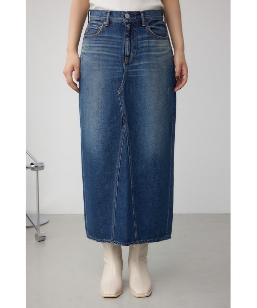 AZUL by moussy（アズールバイマウジー）の「AZUL DENIM VENUSストレートスカート（デニムスカート・レディース・ブルー/ライトブルー・SMALL/MEDIUM/LARGE）」の14枚目の写真
