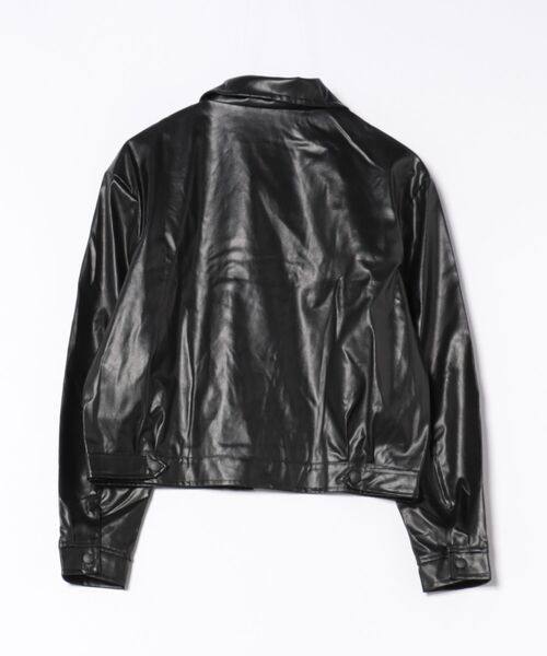 セール】PUレザー ライダース風ジャケット 薄手（ライダースジャケット
