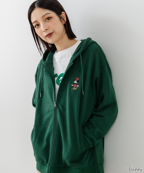 Disney(ディズニー)の「【Disney /ディズニー】裏毛フルジップパーカー(パーカー・レディース・グリーン/オレンジ/チャコールグレー/ライトグレー・LARGE/MEDIUM)」の7枚目の写真
