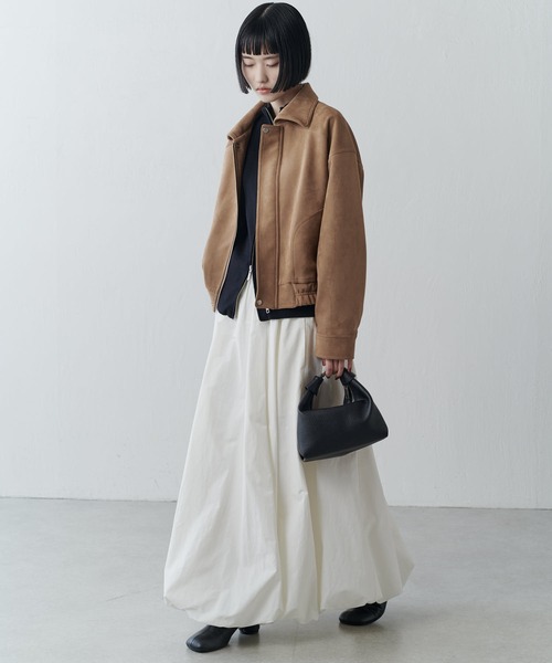 Lui's(ルイス)の「スウェードZIPブルゾン(ブルゾン・レディース・ブラウン系その他/ブラック・FREE)」の6枚目の写真