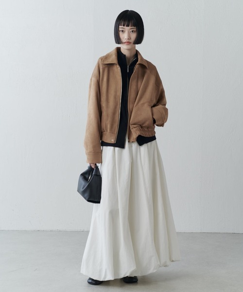 Lui's(ルイス)の「スウェードZIPブルゾン(ブルゾン・レディース・ブラウン系その他/ブラック・FREE)」の5枚目の写真