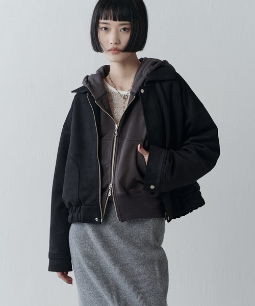 Lui's(ルイス)の「スウェードZIPブルゾン(ブルゾン・レディース・ブラウン系その他/ブラック・FREE)」の10枚目の写真