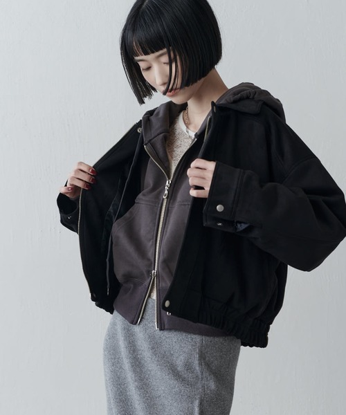 Lui's(ルイス)の「スウェードZIPブルゾン(ブルゾン・レディース・ブラウン系その他/ブラック・FREE)」の13枚目の写真