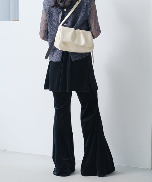 Kastane（カスタネ）の「【WEB・一部店舗限定/2サイズ展開/低身長サイズ】ベロアスカパンSET（その他パンツ・レディース・ブラウン/ブラック・0/1）」の6枚目の写真