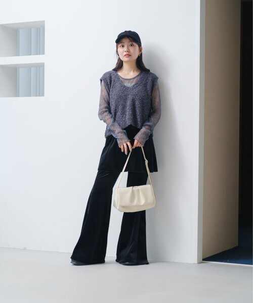 Kastane（カスタネ）の「【WEB・一部店舗限定/2サイズ展開/低身長サイズ】ベロアスカパンSET（その他パンツ・レディース・ブラウン/ブラック・0/1）」の8枚目の写真